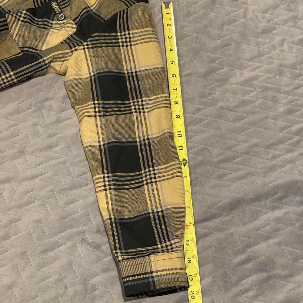 Dixxon youth division‎ flannel shirt size medium black/yellow NWOT - Picture 10 of 11